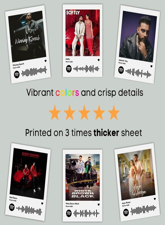 INDOART NET INDOARTNET - Karan Aujla Photocards | Mini Posters Kit (Set of 16) | Karan Aujla’s On Top, Admirin’ You, Softly Songs Photocard Size (8 x 6 cm) Posters for Phone Accessories, Bedroom, Office, Living room (Karan Aujla) - Image 5